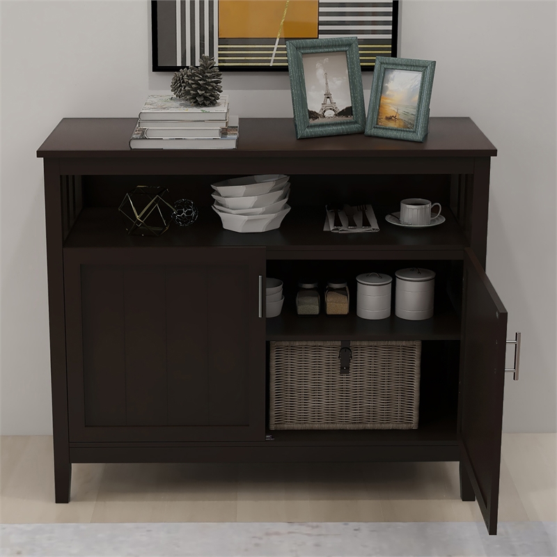 CRO Decor Kitchen Storage Sideboard and Buffet Server Cabinet (Brown)