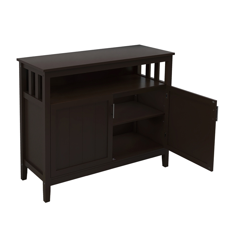 CRO Decor Kitchen Storage Sideboard and Buffet Server Cabinet (Brown)