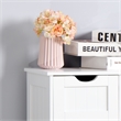 CRO Decor White Bathroom Storage Cabinet Floor Cabinet with Adjustable Shelf