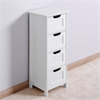 CRO Decor White Bathroom Storage Cabinet Freestanding Cabinet with Drawers