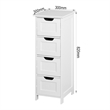 CRO Decor White Bathroom Storage Cabinet Freestanding Cabinet with Drawers