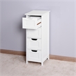 CRO Decor White Bathroom Storage Cabinet Freestanding Cabinet with Drawers