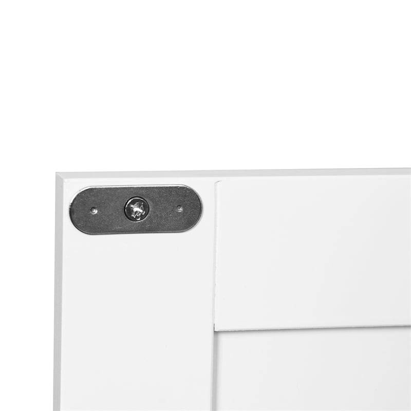 CRO Decor Bathroom Floor Storage Cabinet with Double Door Adjustable Shelf White