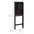 CRO Decor Over The Toilet Space Saver Organization Wood Storage Cabinet Espresso