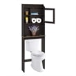 CRO Decor Over The Toilet Space Saver Organization Wood Storage Cabinet Espresso