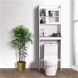 CRO Decor Over The Toilet Space Saver Organization Wood Storage Cabinet White