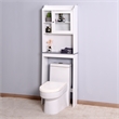CRO Decor Over The Toilet Space Saver Organization Wood Storage Cabinet White
