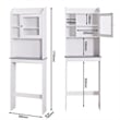 CRO Decor Over The Toilet Space Saver Organization Wood Storage Cabinet White