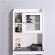 CRO Decor Over The Toilet Space Saver Organization Wood Storage Cabinet White