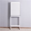 CRO Decor Over The Toilet Space Saver Organization Wood Storage Cabinet White