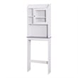 CRO Decor Over The Toilet Space Saver Organization Wood Storage Cabinet White