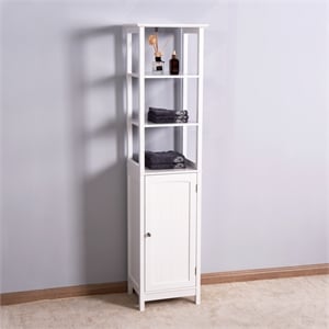 CRO Decor Floor Cabinet with Adjustable shelf Bathroom Storage Linen Cabinet