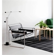 CRO Decor Black recycled Leather Club Steel Frame Armchair (Saddle Leather)