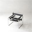 CRO Decor Black recycled Leather Club Steel Frame Armchair (Saddle Leather)