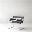 CRO Decor Black recycled Leather Club Steel Frame Armchair (Saddle Leather)