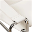 CRO Decor White recycled Leather Club Steel Frame Accent Chairs (Saddle Leather)