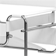 CRO Decor White recycled Leather Club Steel Frame Accent Chairs (Saddle Leather)