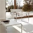 CRO Decor White recycled Leather Club Steel Frame Accent Chairs (Saddle Leather)