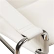 CRO Decor White recycled Leather Club Steel Frame Accent Chairs (Saddle Leather)