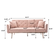 CRO Decor Modern Velvet Sofa Convertible Sleeper Sofa (Pink)