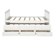 CRO Decor Captain's Bed Twin Daybed with Trundle Bed and Storage Drawers (White)