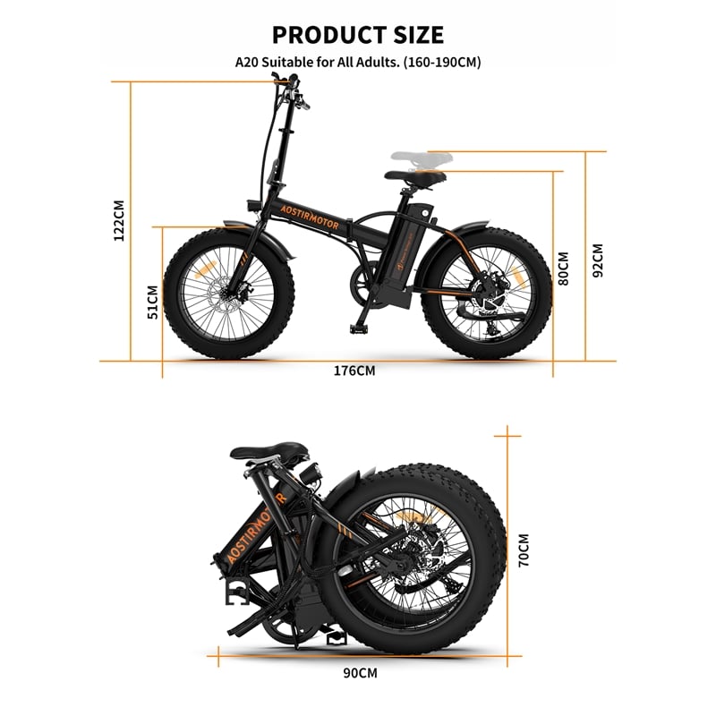 Folding Electric Bike Bicycle 500W Motor 20