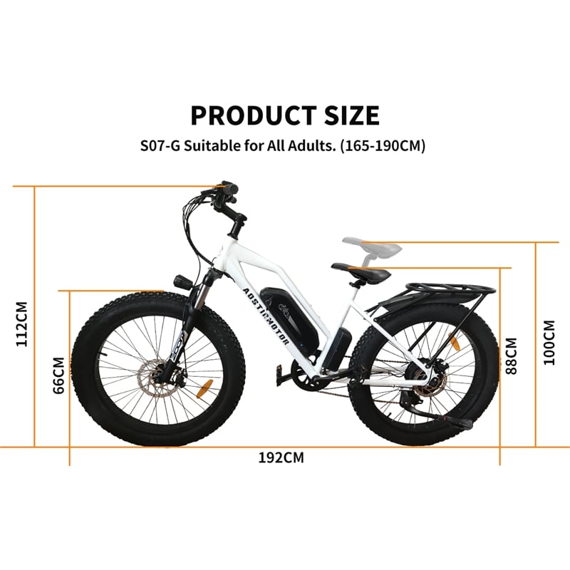Camouflage Electric Bike Fat Tire Removable Lithium Battery  with Fender(White)
