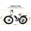 Camouflage Electric Bike Fat Tire Removable Lithium Battery  with Fender(White)