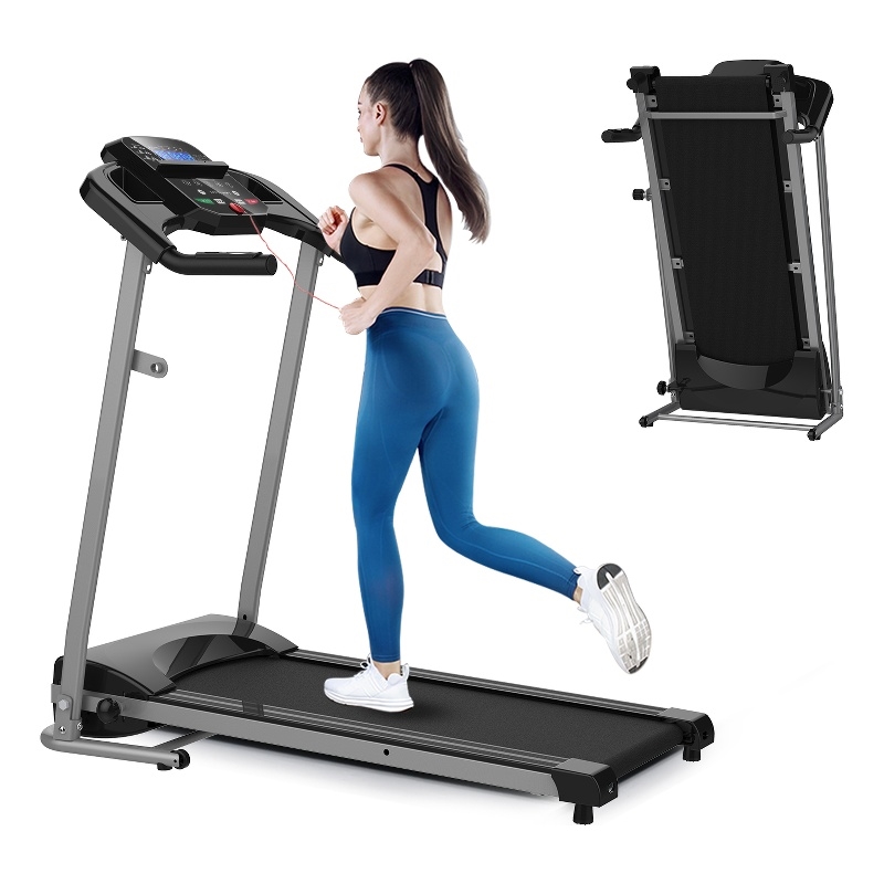 CRO Decor Folding Treadmill for Small Apartment Electric Motorized Space Save