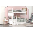 CRO Decor Twin over Twin Wood Bunk Bed with Two Drawers (White)