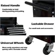 CRO Decor High Capacity Tool Chest with Wheels 8 Drawers Tool Storage (Black)