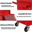 CRO Decor High Capacity Tool Chest with Wheels 8 Drawers Tool Storage (Red)
