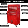 CRO Decor High Capacity Tool Chest with Wheels 8 Drawers Tool Storage (Red)