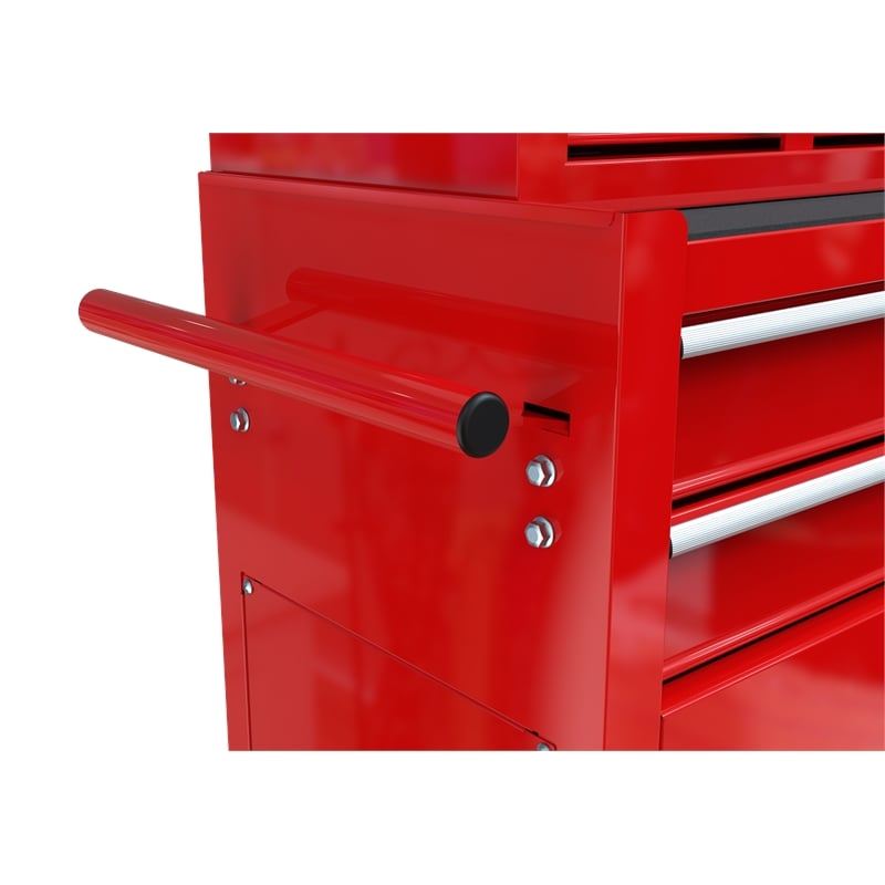 CRO Decor High Capacity Tool Chest with Wheels 8 Drawers Tool Storage (Red)