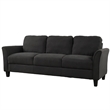 CRO Decor 3 Piece Polyester-blend Sofa Set Upholstered for Living Room (Black)