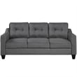 CRO Decor 3 Piece Sectional Sofa Linen Living Room Set with Tufted Cushions