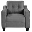 CRO Decor 3 Piece Sectional Sofa Linen Living Room Set with Tufted Cushions