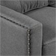 CRO Decor 3 Piece Sectional Sofa Linen Living Room Set with Tufted Cushions
