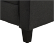 CRO Decor 2-Piece Linen Fabric Upholstered Sofa Set -Black (2+3 Seat)