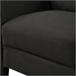 CRO Decor 2-Piece Linen Fabric Upholstered Sofa Set -Black (2+3 Seat)