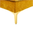 CRO Decor 4-piece U Shaped Fabric Sectional Sofa with Golden Legs in Yellow