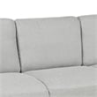 CRO Decor 3-Seat Sofa Living Room Linen Fabric Sofa in Light Gray