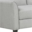 CRO Decor 3-Seat Sofa Living Room Linen Fabric Sofa in Light Gray
