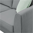 CRO Decor Sofa Sets 7 Seats L Shape with Ottoman Fabric with 3 Pillows (Gray)