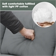 CRO Decor Sofa Sets 7 Seats L Shape with Ottoman Fabric with 3 Pillows (Gray)