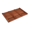 CRO Decor Teak Rectangle Teak & Wood Reversible Shower Mat