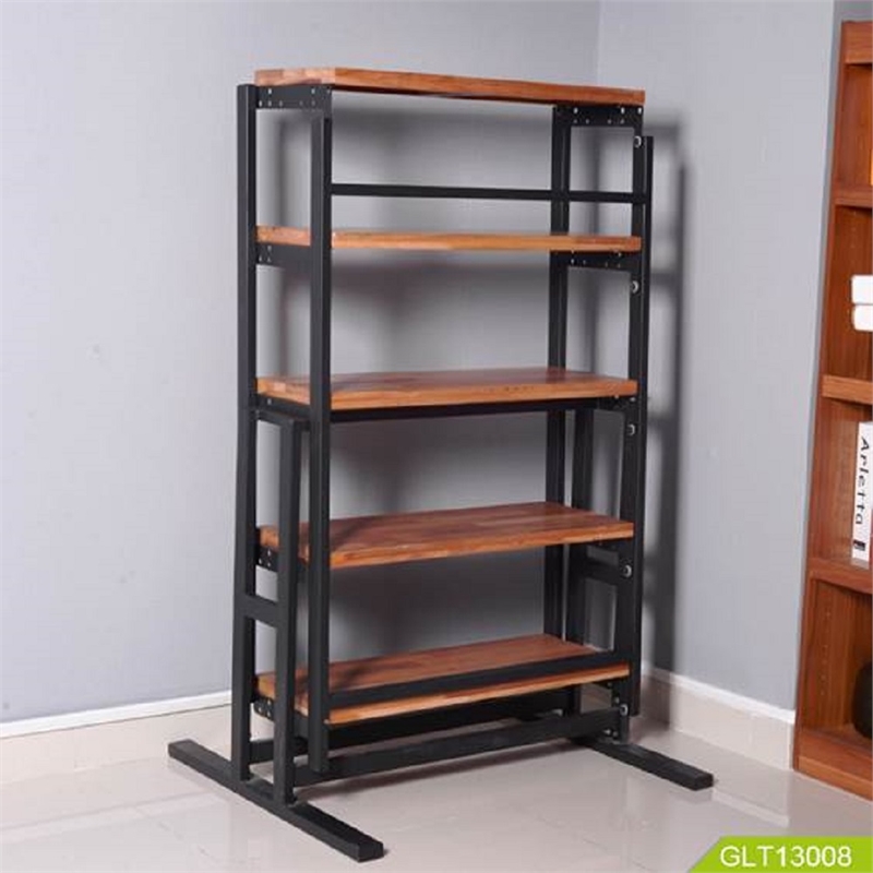 CRO Decor Multifunction Extendable Solid Wood Dining Table and Book Shelf(Brown)