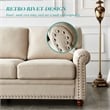CRO Decor Linen Fabric Upholstery with Storage Sofa (Beige)