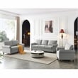 CRO Decor 3-Piece Sofa Set with Storage Classic Grey Linen Fabric 1+2+3 seat