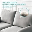 CRO Decor 3-Piece Sofa Set with Storage Classic Grey Linen Fabric 1+2+3 seat